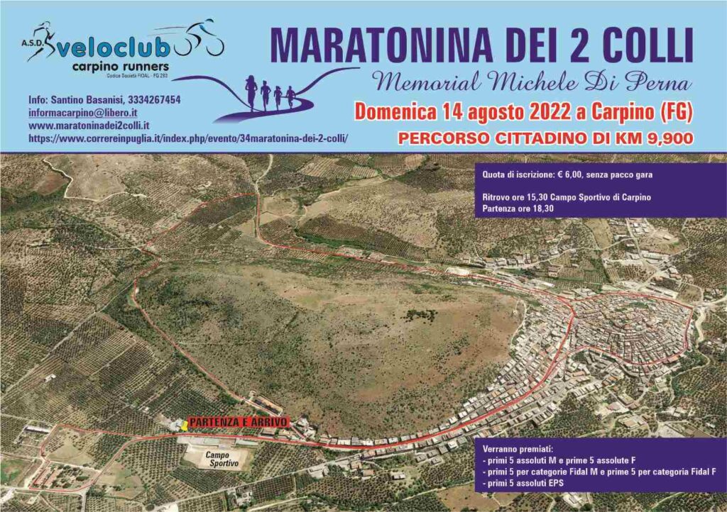 MARATONINA DEI 2 COLLI: ISCRIZIONI APERTE