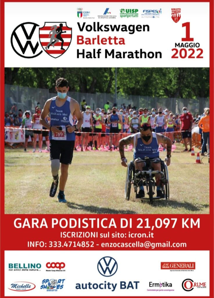 IL 1 MAGGIO TORNA A BARLETTA LA VOLKSWAGEN HALF MARATHON