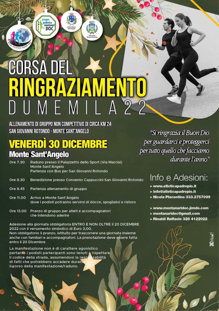 TORNA LA CORSA DEL RINGRAZIAMENTO