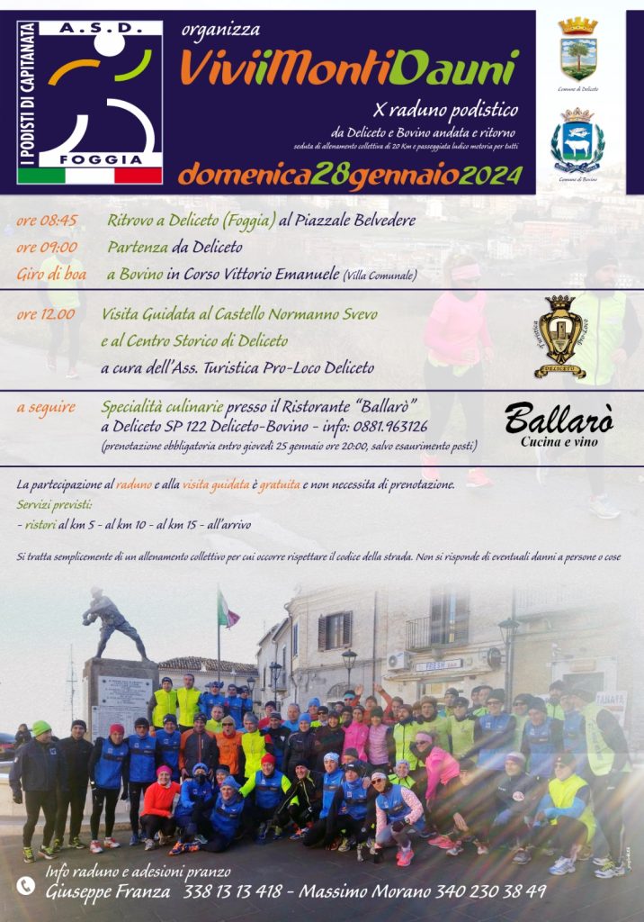 10° Raduno podistico “Vivi i Monti Dauni”, Deliceto-Bovino 