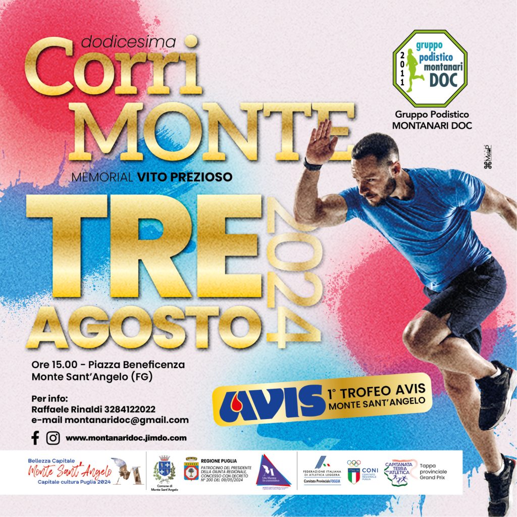 12^ CORRIMONTE, APPUNTAMENTO A SABATO 03 AGOSTO