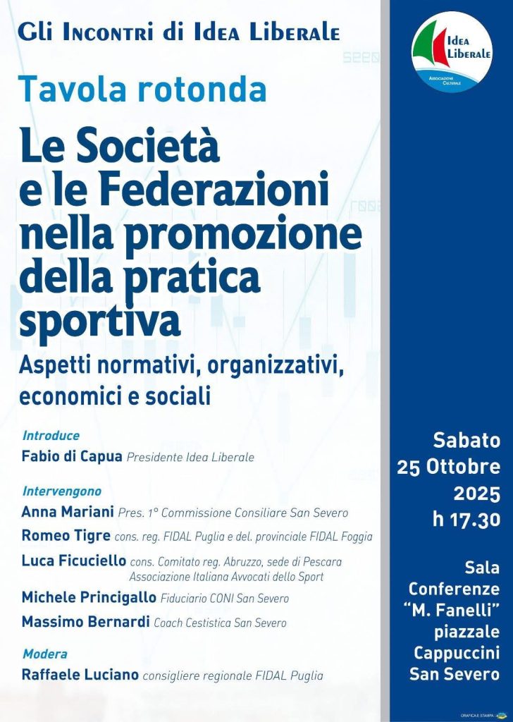 TAVOLA ROTONDA DAL TITOLO: La promozione della pratica sportiva, aspetti normativi, formativi e sociali