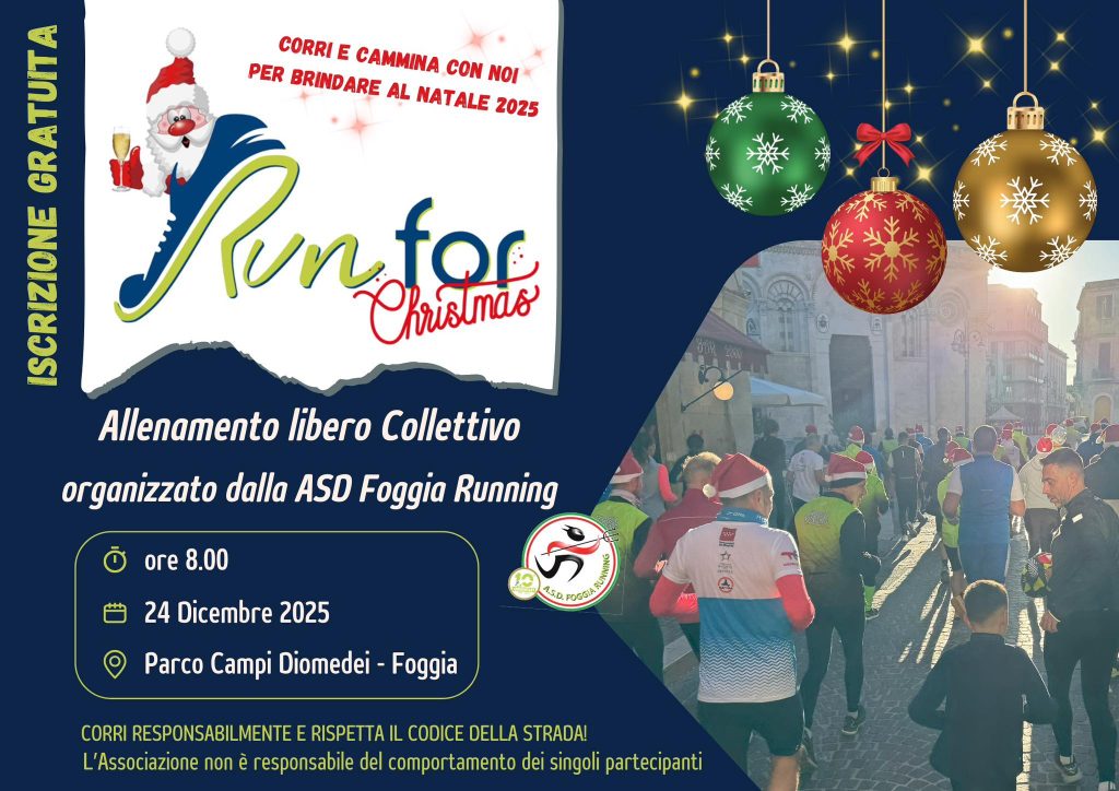 RUNFOR CHRISTMAX 2025: APERTE LE ISCRIZIONI