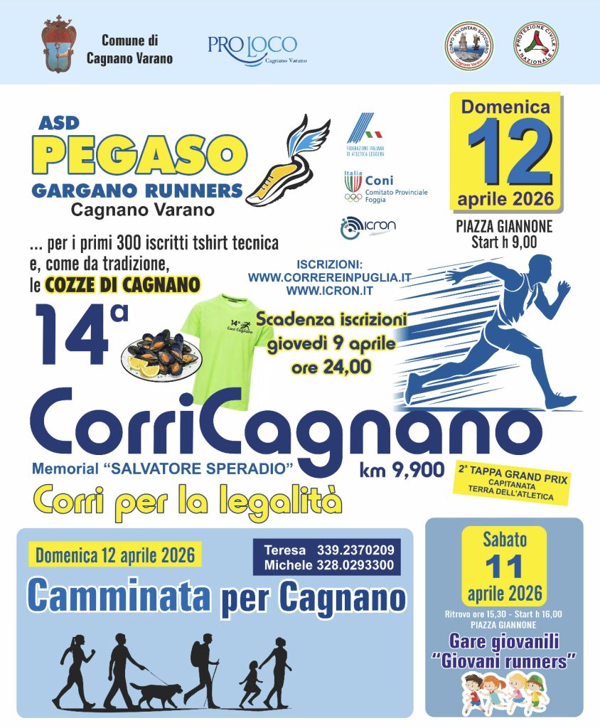 Torna la “CorriCagnano”: Sport, Legalità e Tradizione sul Gargano