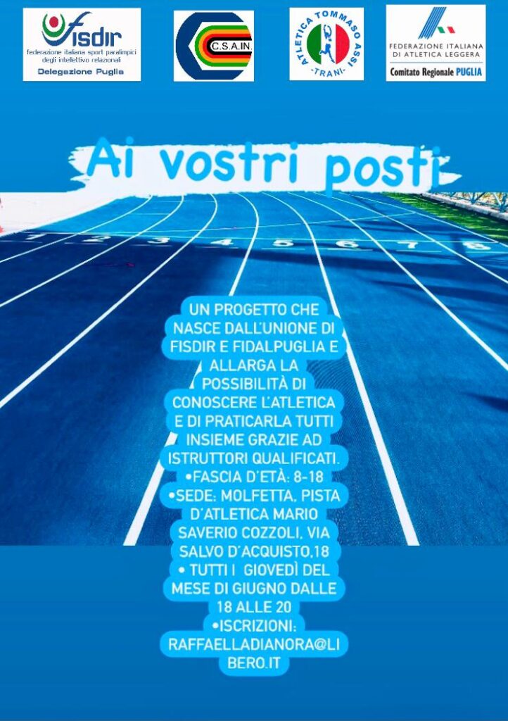 Ai vostri posti: un progetto di inclusione attraverso l’atletica