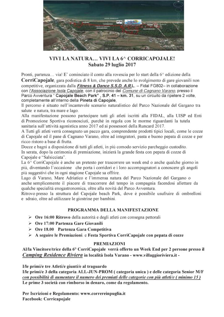 VIVI LA NATURA!, VIVI LA 6^ CORRICAPOJALE