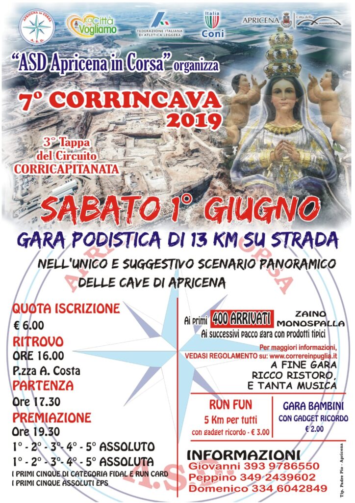 7^ CORRINCAVA:Edizione Speciale quella del 01 giugno 2019 perché sarà una festa nella festa.