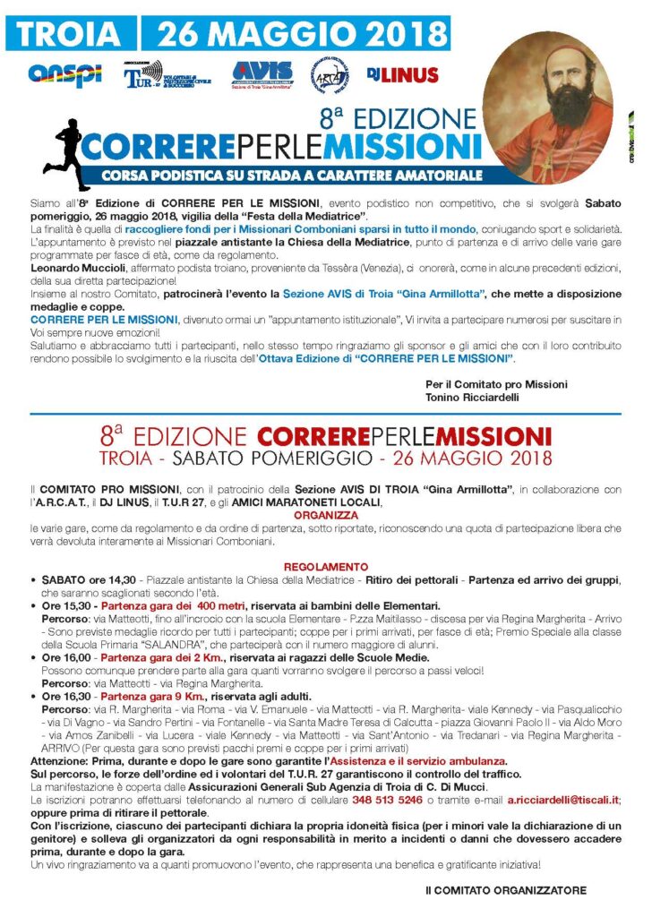 8a EDIZIONE CORRERE PER LE MISSIONI