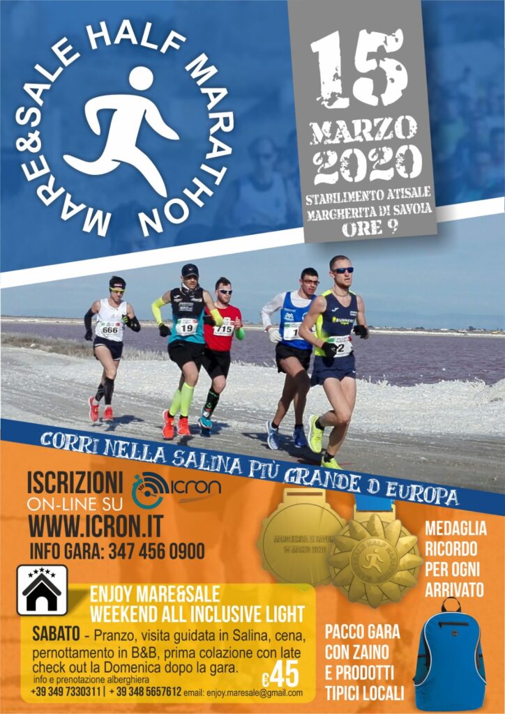 MARE & SALE HALF MARATHON: COMUNICATO DEGLI ORGANIZZATORI