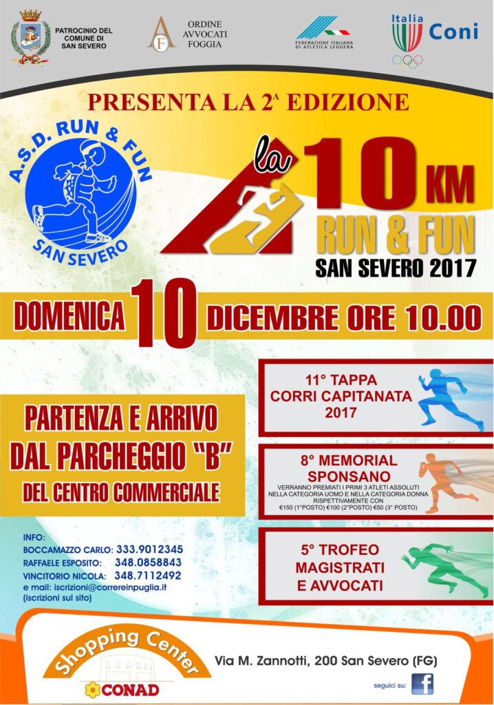 TUTTO PRONTO PER LA 10KM RUN & FUN