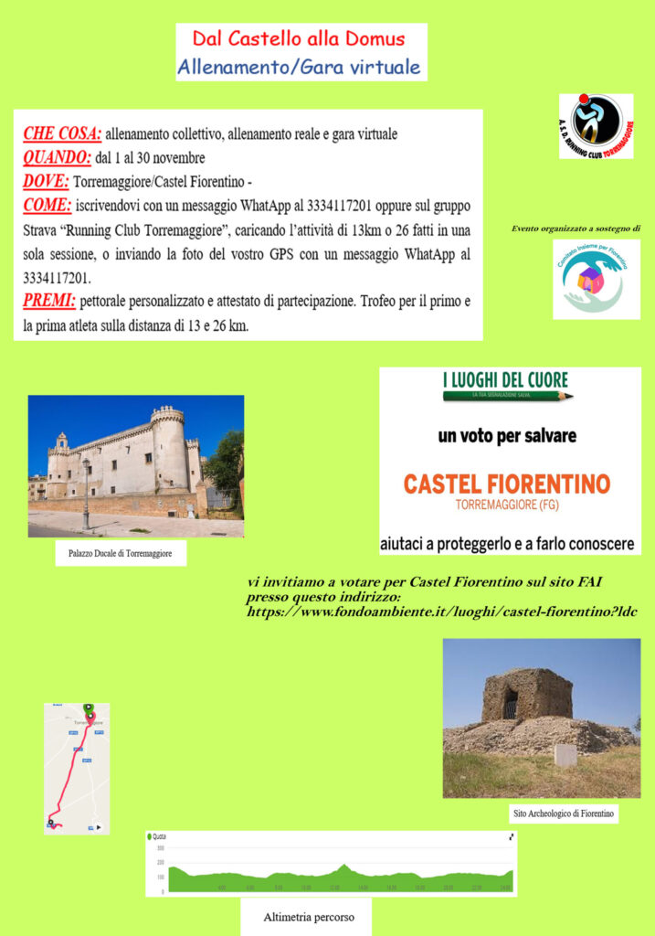Comunicato stampa iniziative Running Club Torremaggiore