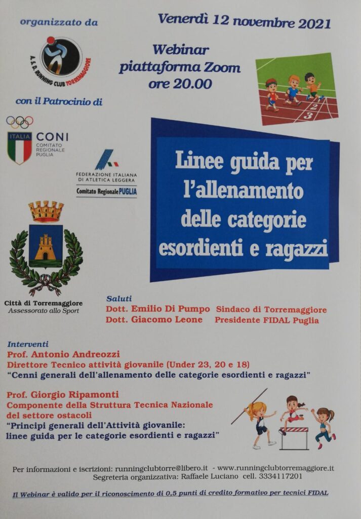 Webinar: Linee guida per l’allenamento delle categorie esordienti e ragazzi